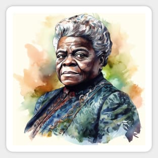 Mary McLeod Bethune Watercolor Portrait for Black History Month Sticker